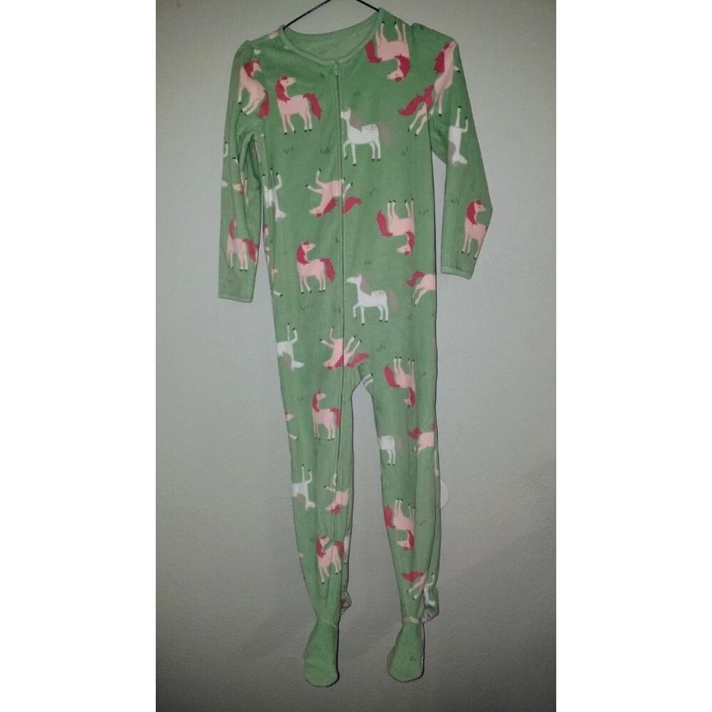 Horses teal onesie pajamas